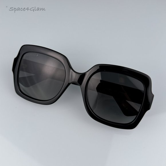 Gucci Women Sunglasses Black Gradient Grey Polarized Square GG1337S 002 NEW main image 6